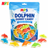 MPS OEM Snoepfabrikanten Groothandel Bulk Zure Zoete Gemengde Fruit Smaken Kauwgom Zachte Gummy Ring Beer Worm Jelly Snoep