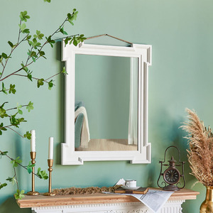 Espejo de Pared Grande con Marco de Madera Rústico de Color Blanco, Ecológico, para Decoración del Hogar, para Sala de Estar - Product Image 2