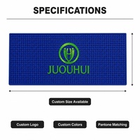 Tapis de bar en PVC souple conçu sur mesure de vente chaude 100 pièces quantité minimale de commande sous-verre de boisson en caoutchouc écologique pour le vin et le Cocktail