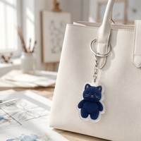 Porte-clés en acrylique style ours en peluche personnalisé HanXin Boutique – Collection originale d'artiste, petit fournisseur d'usine en gros