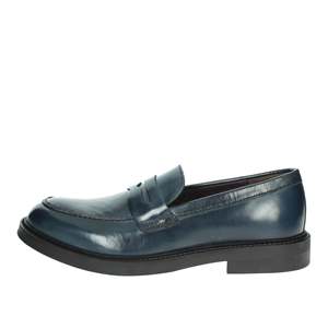 Mocassins pour homme K-9931 bleus taille 45 en cuir - Product Image 1