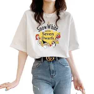 फैक्टरी मूल्य महिलाओं आकस्मिक टी शर्ट अनुकूलित कार्टून मिकी oversized महिलाओं टी शर्ट