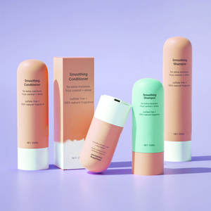 Flacon cosmétique en plastique PE personnalisé de haute qualité pour soins de la peau, 100 ml, 150 ml, 200 ml, avec bouchon à disque et couvercle rabattable, emballage pour soins de la peau - Product Image 1