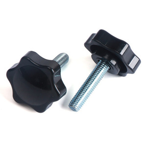 Hexagonal Plastic Knob <b>Screws</b> M4 M5 M6 Carbon Steel <b>White</b> Zinc Plated For Electronic Device Manufacturing - Product Image 3