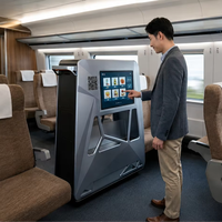 Carrito de Servicio Inteligente para Trenes de Alta Velocidad con Pantalla Táctil y Tecnología IA para Catering en el Tren