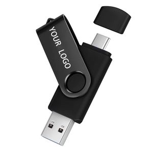 Proveedores de Memorias USB Multifuncionales 3 en 1, Nuevas Memorias USB Giratorias de Metal Universales de 2 GB, 4 GB, 64 GB, 128 GB, Tipo C, 2 en 1 - Product Image 2