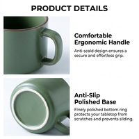Tasse à café minimaliste Kingze, style nordique moderne, 230 ml, ensemble tasse et soucoupe en porcelaine pour latte et cappuccino