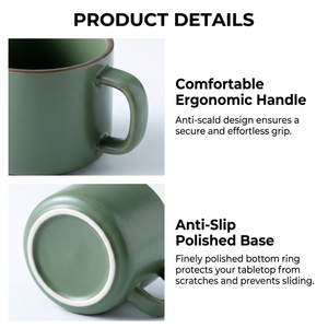 Set Tazza e Piattino per Caffè Kingze, Design Minimalista Nordico, 230ml, in Porcellana, per Latte e Cappuccino - Product Image 2