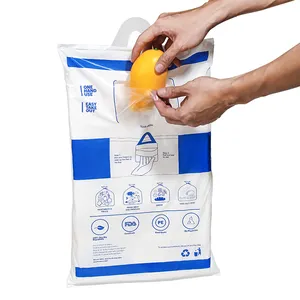 Hanging Type Easy Open Food Grade Bread Vegetables Snacks Keeping Clear Produce Bag