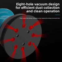 Lijadora Orbital Eléctrica Inalámbrica de 125 mm (5 Pulgadas) con Batería de Iones de Litio Recargable, Herramienta Eléctrica para Pulir y Lijar Madera