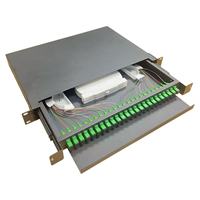 Boîtier Terminal Optique à Tiroir (ODF) 1U 24 Ports SC/APC Simplex en Acier Laminé à Froid HI LINK FTTH Blanc/Noir Garantie 1 An 5G