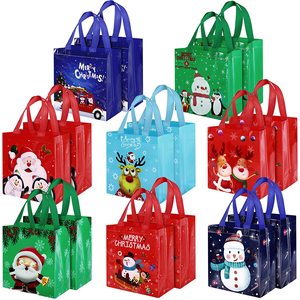 Conception en gros d'usine votre impression Logo taille Style stockage Snack festif beaux sacs-cadeaux de Noël - Product Image 1