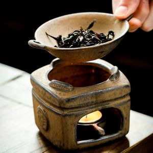 Brûleur d'aromathérapie rustique en céramique écologique et durable, chauffe-bougie, brûleur d'encens japonais et chinois, diffuseur de <span class=keywords><strong>parfum</strong></span> d'intérieur longue durée - Product Image 3