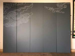 Современная Геометрическая вышитая ПВХ стеновая панель настраиваемый огнестойкий домашний декор для спальни ТВ фон влагостойкий домашний декор - Product Image 4