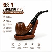 Pipe à tabac en bakélite sculptée en forme de feuille de 143 mm, vente en gros |   Ensemble de bols imitation bois avec plateau ovale, vente en gros YunAng OEM