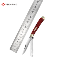 Couteau de survie pliable de qualité industrielle Yeehand, lame en acier 3Cr13, personnalisable OEM, avec manche en os de bœuf, pour le camping et les activités de plein air