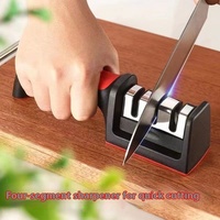 Aiguiseur d'outils manuel multifonctionnel pour la cuisine à domicile, fonctionnement manuel avec tête de meulage amovible en plastique