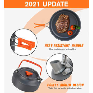 Juego de Utensilios de Cocina Ultraligeros para 4-5 Personas - Kit Compacto de Aluminio para Excursionismo y <span class=keywords><strong>Senderismo</strong></span> - Product Image 4