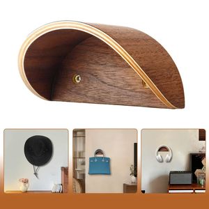 Wooden Cowboy Hat Rack <b>Wall</b> Mounted Simple Round Shape Easy Install Home Use - Product Image 5