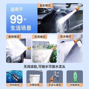 Car Wash High Pressure Water Gun 68V Lithium Battery Wireless Portable For Vehicle Cleaning - Product Image 3