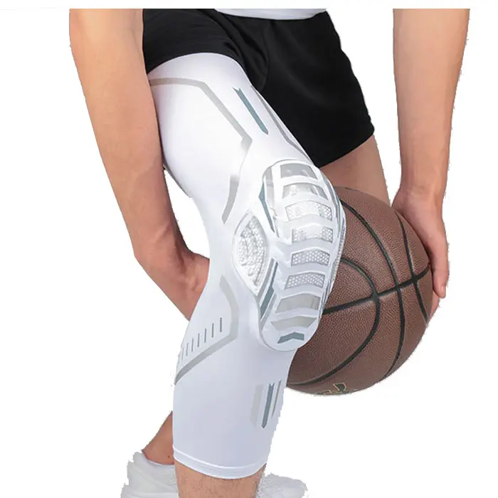 ニーブレースサポートバスケットボールバレーボールウェイトリフティングEVAニーパッド用コンプレッションレッグスリーブ