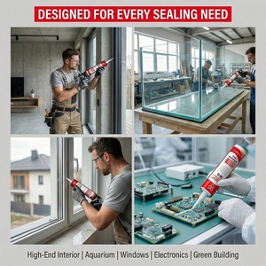 Sellador de <span class=keywords><strong>Silicona</strong></span> SR-15 Neutro, Transparente, Bajo en COV, Inodoro, No Tóxico, Impermeable y Antimoho <span class=keywords><strong>para</strong></span> Baño y Cocina - Product Image 2