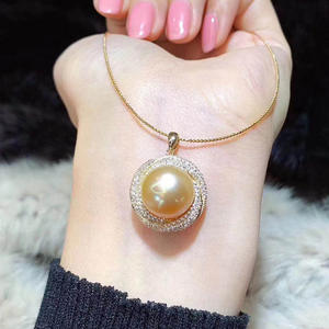 Pendentif en argent S925, support vide, accessoires de bricolage, perle ronde de 13-14 mm, collier, cache-produit, catégorie de produits : colliers de perles, 30154 - Product Image 1