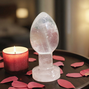 מגולף יד מגולף רפתות טבעי קוורץ קוורץ בד ריפוי עיסוי מלאכה לנשים גביש נשים - Product Image 3