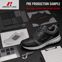 Zapatillas Casuales Negras para Caminar, Modelo Existente, Marca Privada, Zapatillas de Material Mixto con Cordones, Producción en Masa, Control de Calidad de Fábrica