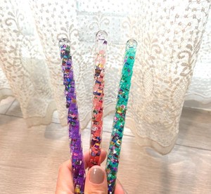 Mini bâton en spirale sensorielle baguette à paillettes colorées baguette magique anti-stress - Product Image 5