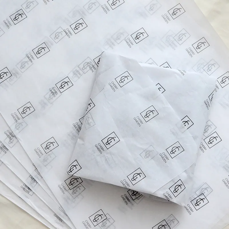 Designer individuell bedrucktes Logo 17gsm/22gsm Kleidung Verpackung Seidenpapier Großhandel Perücken Verpackung Seidenpapier