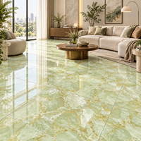 Carreaux de marbre vert jade Villa Porcelanato Pulido Pisos 60 x 60 600x600 pour la décoration commerciale haut de gamme