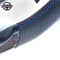 Volant de voiture personnalisé avec LED en fibre de carbone pour BMW E90 E91 E92 E93 E87 E81 E82 E88 M3 2008-2013