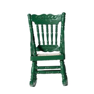 1:12 Scale <b>Wooden</b> DIY Toy Miniature <b>Rocking</b> <b>Chair</b> Model for Dollhouse Accessories for Ornaments in Life Scene - Product Image 1