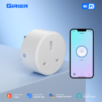 Enchufe Inteligente GIRIER con Memoria de Apagado, Monitor de Energía, Tuya WiFi, 16A, 100-240V, 50/60Hz, Enchufe del Reino Unido