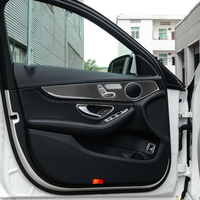Intérieur complet en carbone Shasha pour Mercedes Benz Classe C W205 2015-2020, kit d'accessoires intérieurs de voiture en fibre de carbone