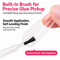Colle Professionnelle 4-en-1 pour Ongles 15ml, Séchage Rapide, Forte Adhérence, pour Diamants, Faux Ongles, Gel Tips et Gel X Longue Durée