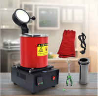 Fourneau de fusion électrique portable de 1 à 3 kg avec contrôle PID et creuset en graphite pour laboratoire et atelier de bijouterie