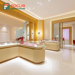 Système de présentation de bijoux de luxe pour la vente au détail, finition laminée, comptoir de présentation pour centre commercial - Product Image 6