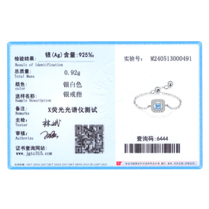 Ailmay 925纯银简单高品质蓝色方形氧化锆环链可调节女性声明珠宝礼品 - Product Image 6
