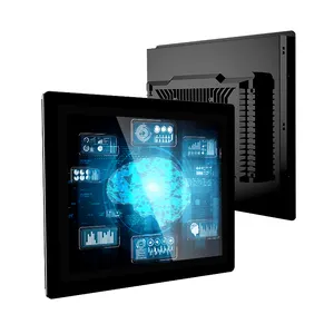 Ip65 Waterproof Embed 8 Inch Capacitive Industrial Touch Screen Panel Pc Embedded Fanless Industrial Monitor