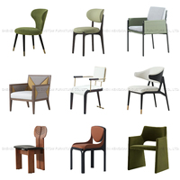 Chaise de salle à manger américaine à cadre en bois massif Coussin en tissu à motif de tigre de style rétro pour hôtel appartement maison bureau salle de bain