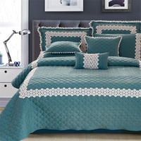 KOSMOS Microfibra 3 piezas Bedcover Coverlet Colcha Set Colcha Lujo