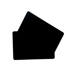Carte pvc vierge en pvc vierge 100 pièces, carte imprimable à jet d'encre, matériau plastique noir