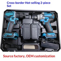 Ensemble d'outils électriques Festool à quatre pièces avec deux chargeurs et un coffret de transport en plastique