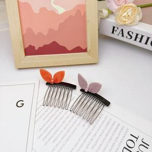 Peigne latéral en acétate Outil de coiffure portable en résine Peigne à 7 dents Épingle à cheveux Fourche de coiffure durable Voile Peigne latéral de coiffure en plastique - Product Image 4