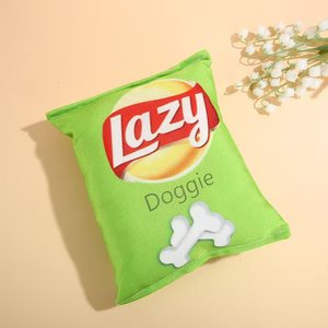 Hete Verkoop Onverwoestbaar Hond Piepend Speelgoed Chips Taaie Tanden Schoonmaken Hond Kauwspeelgoed - Product Image 4