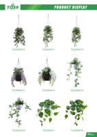 Nouvelle Décoration Intérieure et Extérieure, Plantes Artificielles Suspendues Réalistes, Végétaux Verts Simulés, Écologiques, Durables, Résistants à l'Eau et aux UV