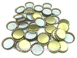 Capsules couronne en fer blanc anti-déversement de 26 mm avec logo personnalisé imprimé et revêtement PE écologique <span class=keywords><strong>pour</strong></span> boissons gazeuses et eau, vente en gros - Product Image 1