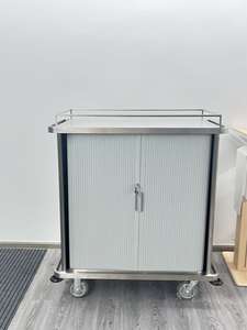 รถเข็นเครื่องดื่มพร้อมประตูมู่ลี่สำหรับห้องพักโรงแรมและร้านอาหาร - Product Image 3